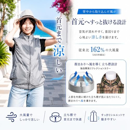 Amazon.co.jp: 2026年最新 スリム空調ベスト ファン付きベスト
